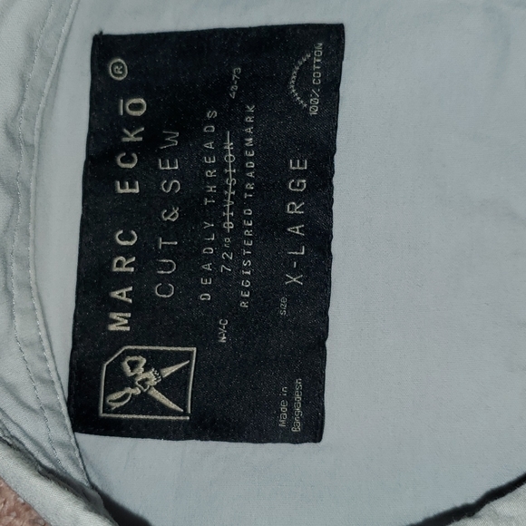 Mens XL "Marc Ecko" White/Cream Colored Button Up. - Picture 2 of 3